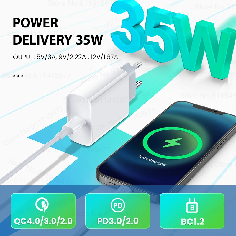 PD 35W Fast Charger For Apple  - đánh giá và giá Tech Accessories Apple