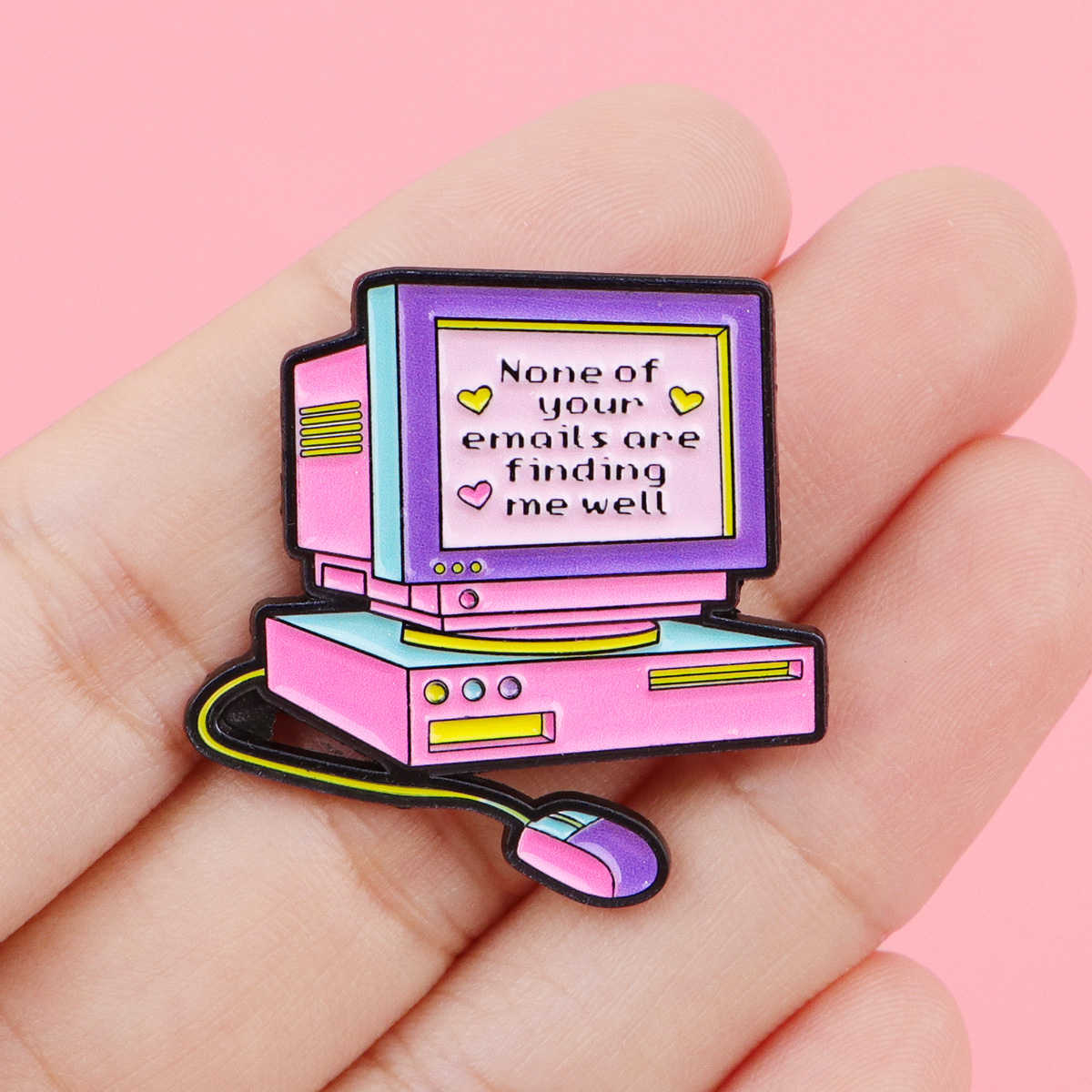 Retro Computer Enamel Pin None - đánh giá và giá Tech Accessories Backpack