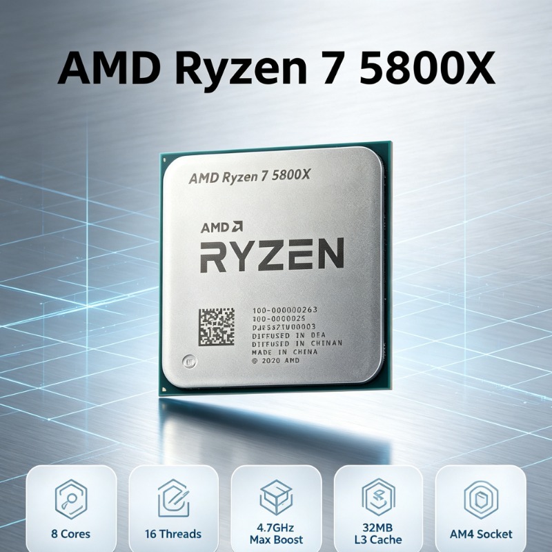 AMD Ryzen 7 5800X For AM4 Seri - đánh giá và giá Amd Cpu Ryzen 7