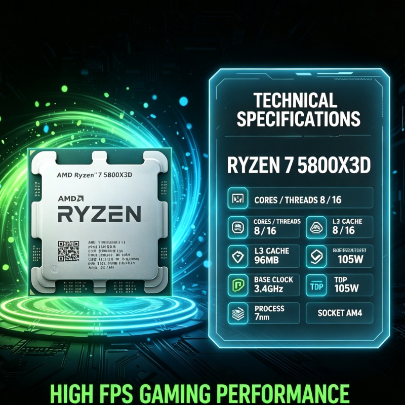 96MB Large Cache AMD Ryzen 7 5 - đánh giá và giá Amd Cpu Ryzen 7